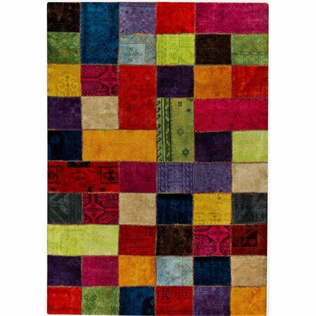M A TRADING 78 x 10 Hand Knotted Contemporary Rug - Multi MTVRENMUL066096